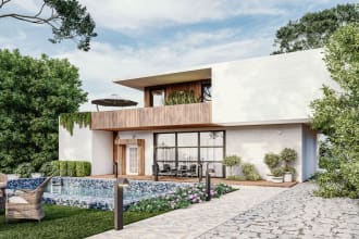 design a dream landscape, home garden with best 3d render
