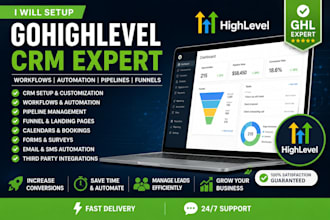setup gohighlevel CRM workflows automation pipelines and funnels