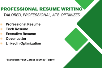 write professional resume,tech resumes,cover letter linkedin
