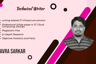 do technical writing, research, blogs, posts