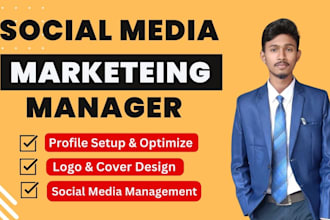 create social media account , setup business page  and manage social media