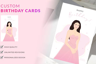 draw a custom illustrated birthday card