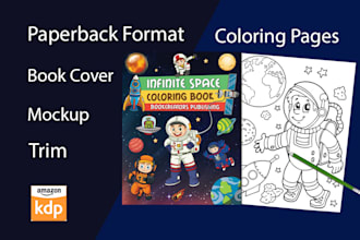 design coloring book and book cover for amazon KDP