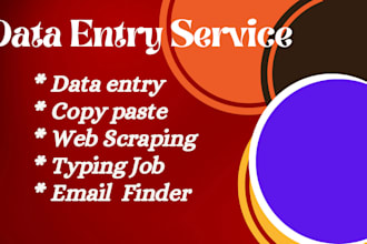 do data entry, typing job, web research,