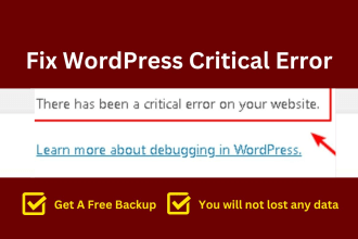 fix wordpress critical error in one hours