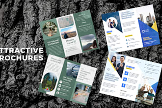 modern and attractive bifold, trifold brochures