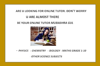 be ur online kids math ,physics ,chemistry ,biology tutor