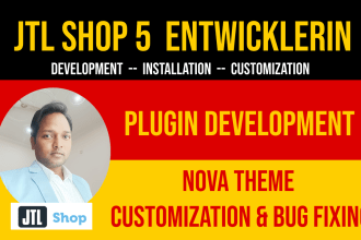 be your jtl shop 5 plugin developer and nova theme designer