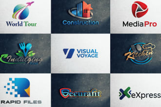 create 3d modern business logo design with copyright license