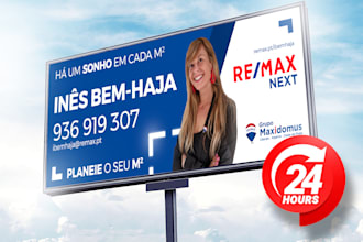 create you a real state or advertising outdoor