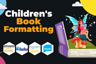 do children book formatting for amazon kdp , paperback book and  ingramspark