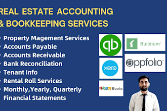 do real estate accounting and bookkeeping on buildium, appfolio, quickbooks