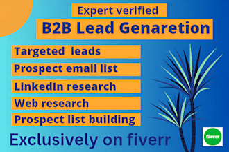 do targeted verified b2b lead generation, email list building, linkdin lead