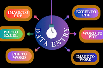 convert pdf to excel, pdf to word, data entry, b2b leads