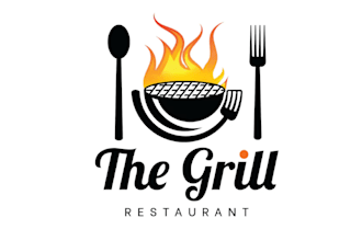 design pizza, burger, fast food,  chef, grill, BBQ, and restaurant logo