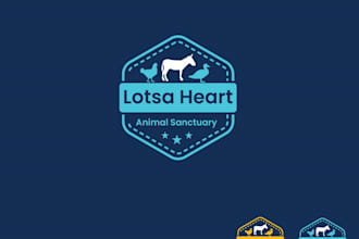 make a custom animal and farm logo bring your pet