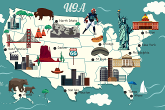 do vector map illustration and informative map design