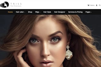 design hair extension shopify store hair oil dropship store hair care website
