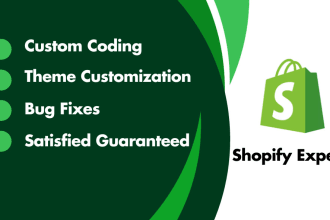 do shopify custom coding, shopify bug fix and custom theme development