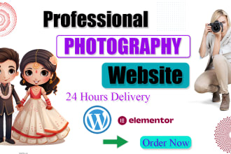 build photography, portfolio website or wedding website for your business
