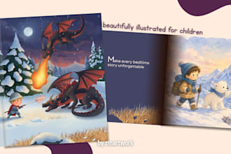 create watercolor childrens book illustrations and storybook art