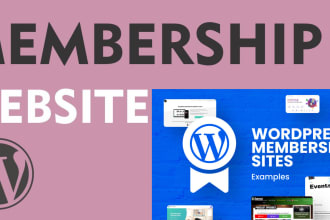 develop wordpress membership website with pro version