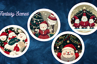 generate fantasy style stickers for you