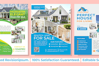 design a professional  and modern real estate business flyers postcard