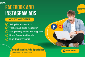 be your facebook and instagram ads manager, meta ads specialist