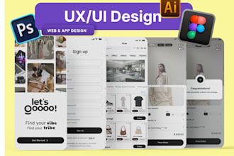 do ui app design, website, dashboard, UI UX design