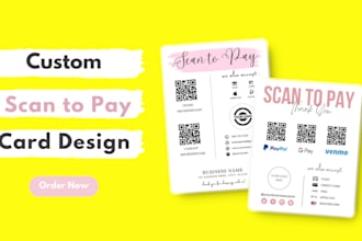 design custom scan to pay card designs for your business