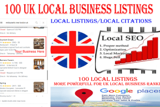 do local citations for UK, gmb ranking and google ranking