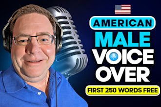 record a deep american male real human no ai voice over