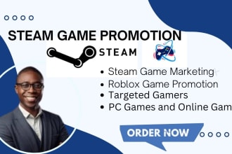 do steam game promotion, roblox game, steam game, game promotion, steam gamer