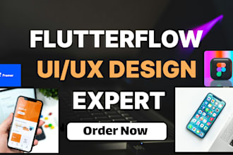 design flutterflow ui ux for your mobile app