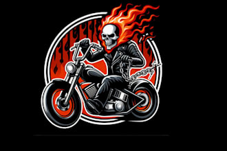 design outstanding  ghost rider logo with express delivery