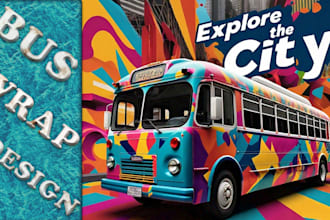 design a creative bus wrap, van, car, truck, bike, boat and any type of vehicle