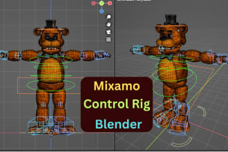do mixamo control rig blender