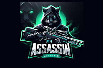 design high quality assassin esport  logo with my own creative thinking