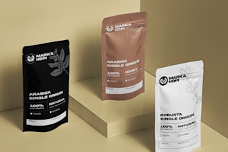 design coffee label and packaging