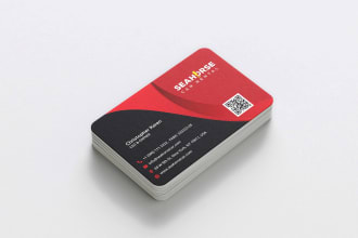 do a luxurious business card design with a logo, qr code
