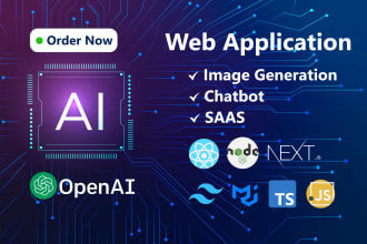 develop saas ai web application, image generator and chatbot