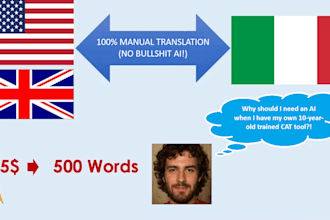 professionally translate from english to italian and viceversa