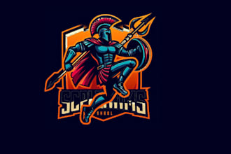 design wonderful warrior mascot  logo with unlimited revision