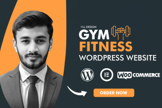 design attractive fitness, sports, gym, workout website