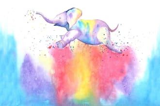 hand paint an illustration in watercolor