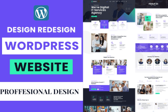 design redesign revamp wordpress website using elementor pro