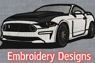 do embroidery logo digitizing design into dst pes jef  files