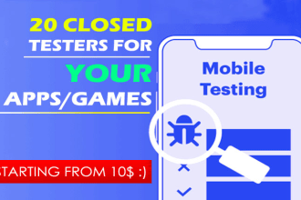 provide you 12 testers or 20 testers for your google play closed testing