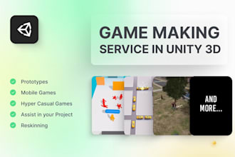 do unity game development and mobile game development as expert unity developer